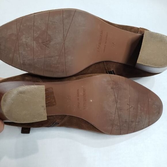 Aquatalia Farrell Waterproof Suede Ankle Booties Size 8.5 in Chesnut Color - Picture 10 of 13